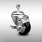 Service Caster 3 Inch SS Black Polyurethane Swivel 12mm Threaded Stem Caster with Brake SCC SCC-SSTS20S314-PPUB-BLK-TLB-M1215 - alternate 1